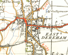 Dereham 1946 map