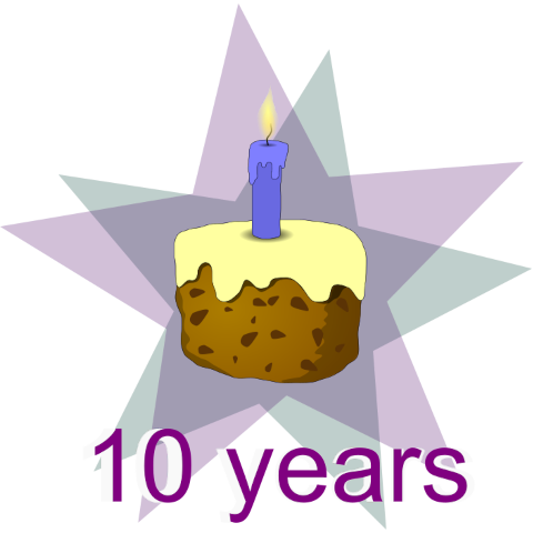 10 years cake