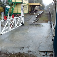 Flooded level-crossing